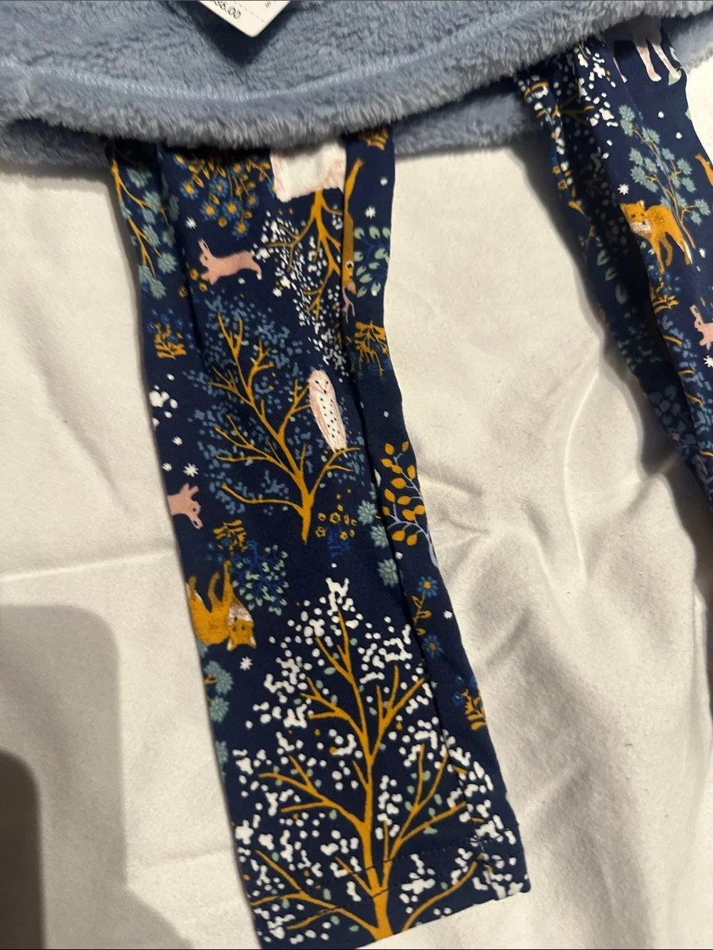 Carter's Navy Woodland Print Leggings with Blue Fleece Hoodie